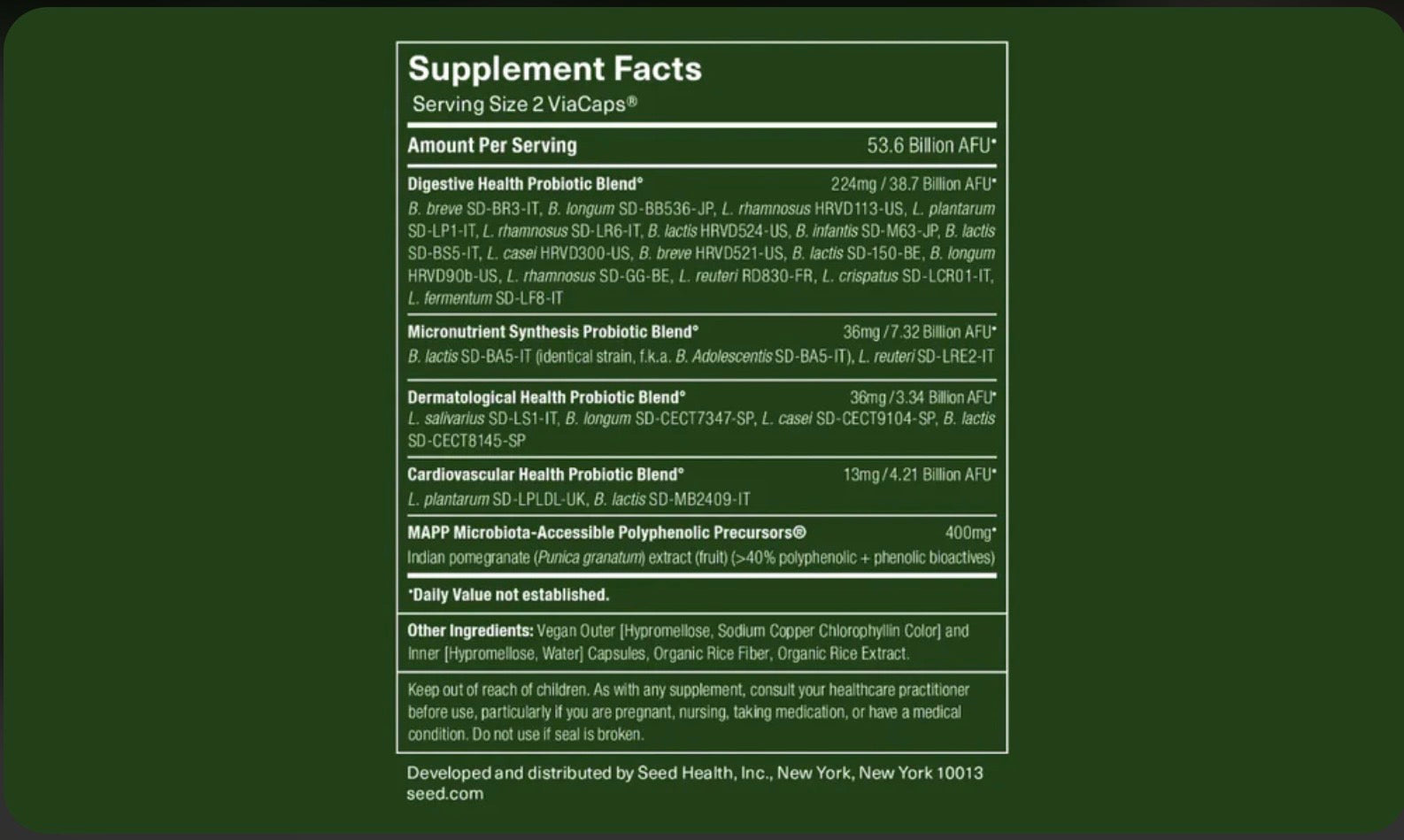 Seed DS-01 Daily Synbiotic