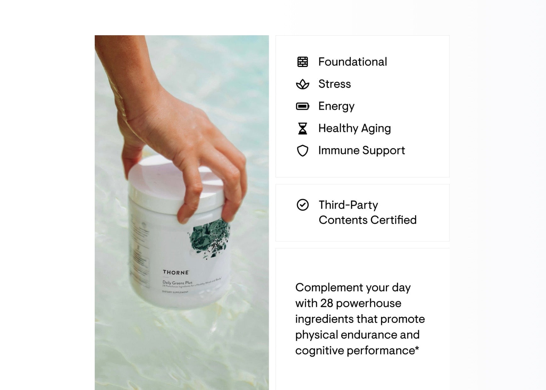Thorne Daily Greens Plus | Healthy Aging